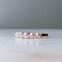 アコヤパールの7粒リング