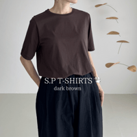 S.P T-SHIRTS / DARK BROWN