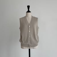 V-NECK KNIT VEST / GRAGE