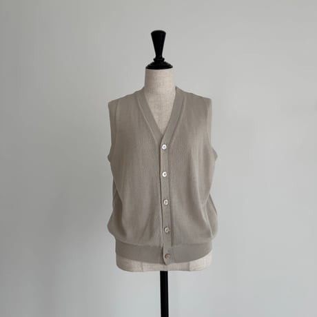 V-NECK KNIT VEST / GRAGE