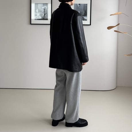 SHEEP LEATHER CAR COAT(produced by.creative clan)