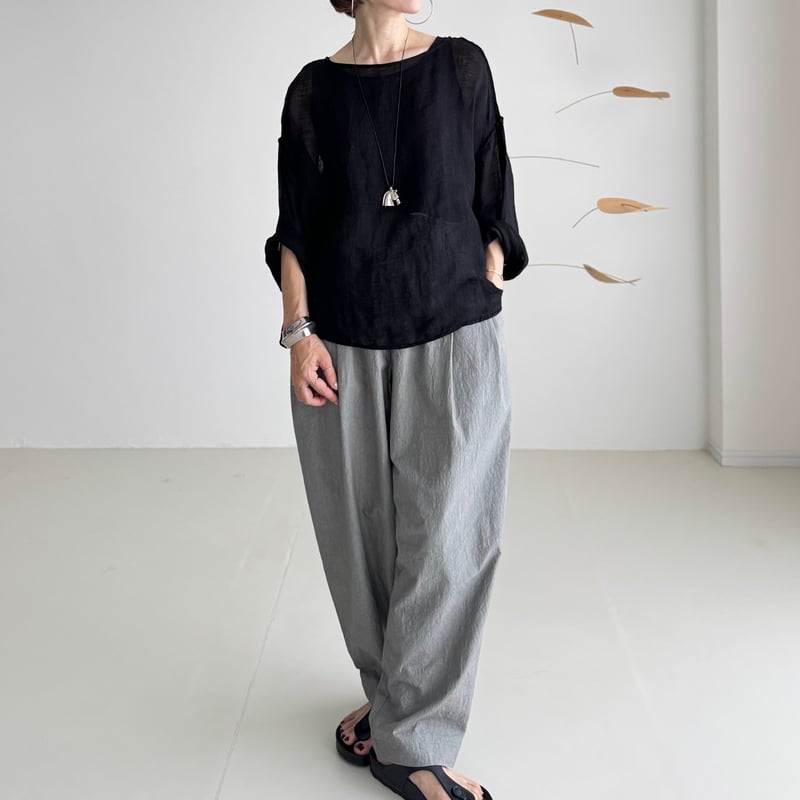 argue】linen voile gauze pullover argue【24SS美品】LINEN VOILE