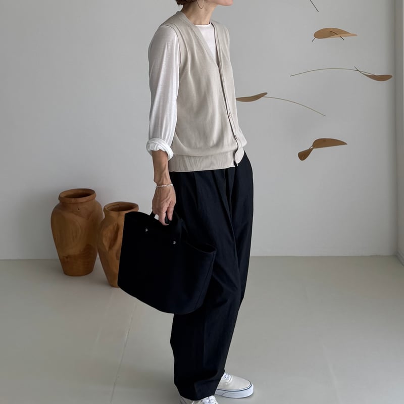 V-NECK KNIT VEST / GRAGE | ARGUE