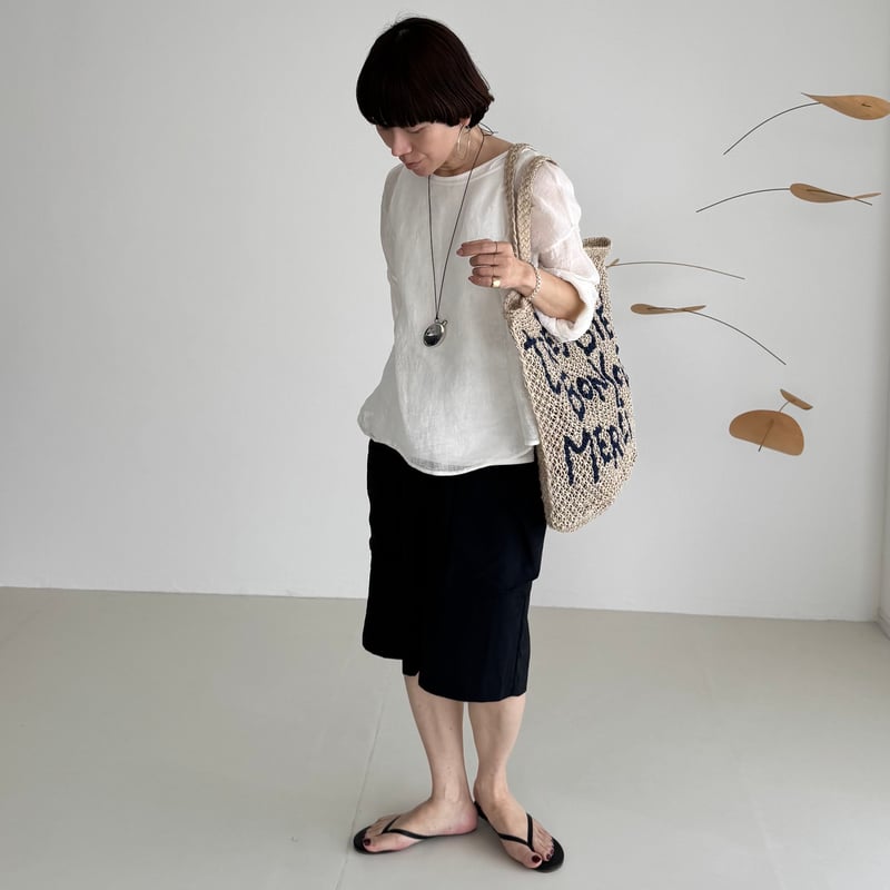 LINEN VOILE GAUZE PULLOVER / WHITE | ARGUE