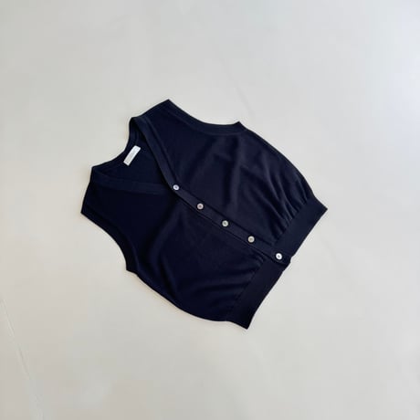 V-NECK KNIT VEST / BLACK