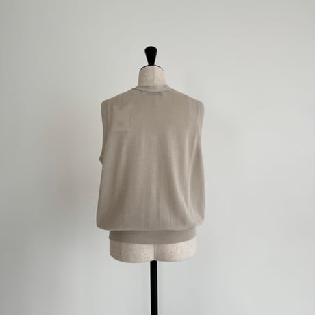 V-NECK KNIT VEST / GRAGE