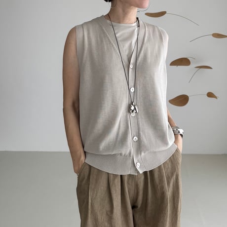 S.P TANK-TOP / SAND BEIGE