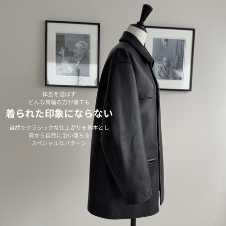 SHEEP LEATHER CAR COAT(produced by.creative clan)