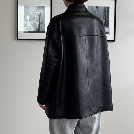 SHEEP LEATHER CAR COAT(produced by.creative clan)