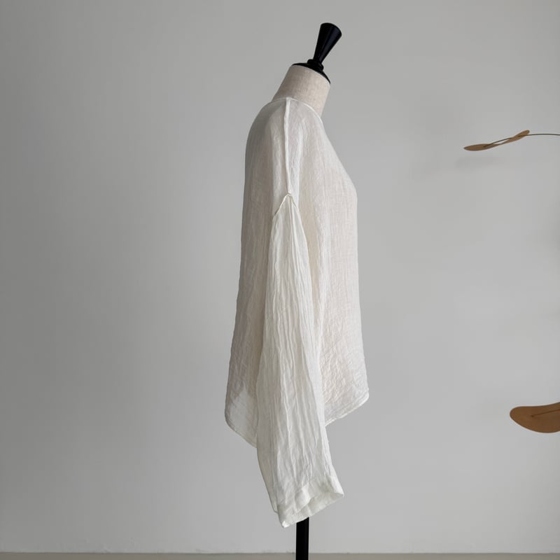 argue リネンボイル LINEN VOILE GAUZE PULLOVER / WHITE | ARGUE