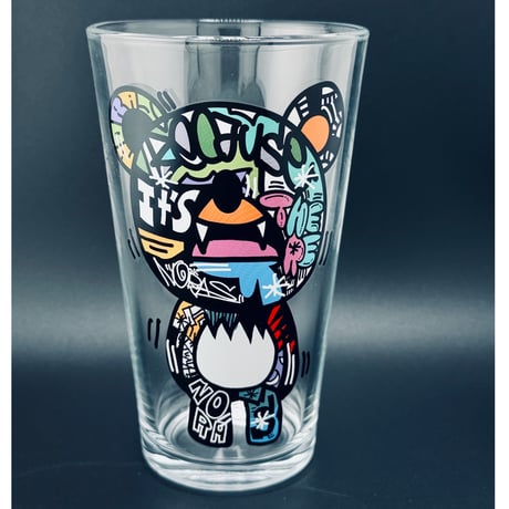 NO LAND BEAR PintGlass