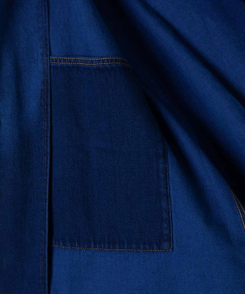 7/26発売】OVERDYED OPEN COLLAR DENIM SHIRT JACKET