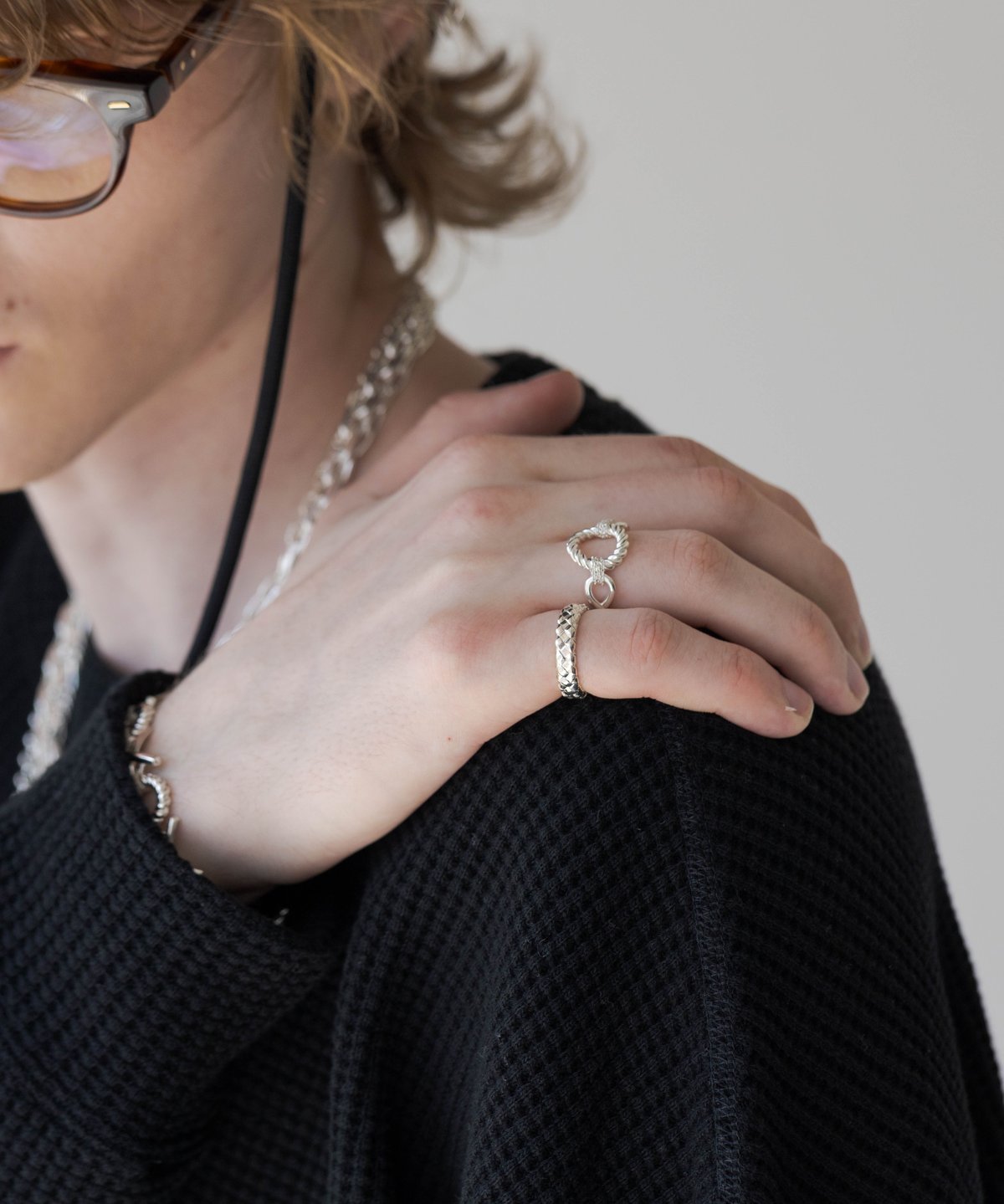 8/30発売】OX JEWELRy Interlace Silver Pinky Ring