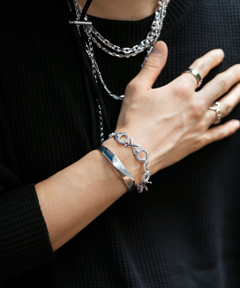 OX JEWELRy System Error Silver Bangle | MB -the