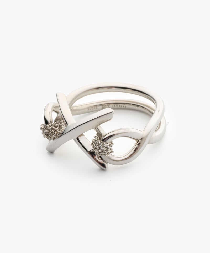 OX JEWELRy Signature “X” Link Silver Ring | MB