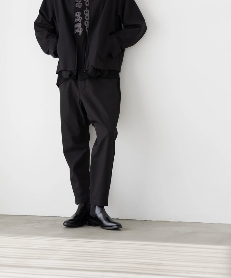 【MB】STANDARD WOOLY TWILL サルエル スラックス 黒 M STANDARD WOOLY TWILL SAROUEL SLACKS | MB -there