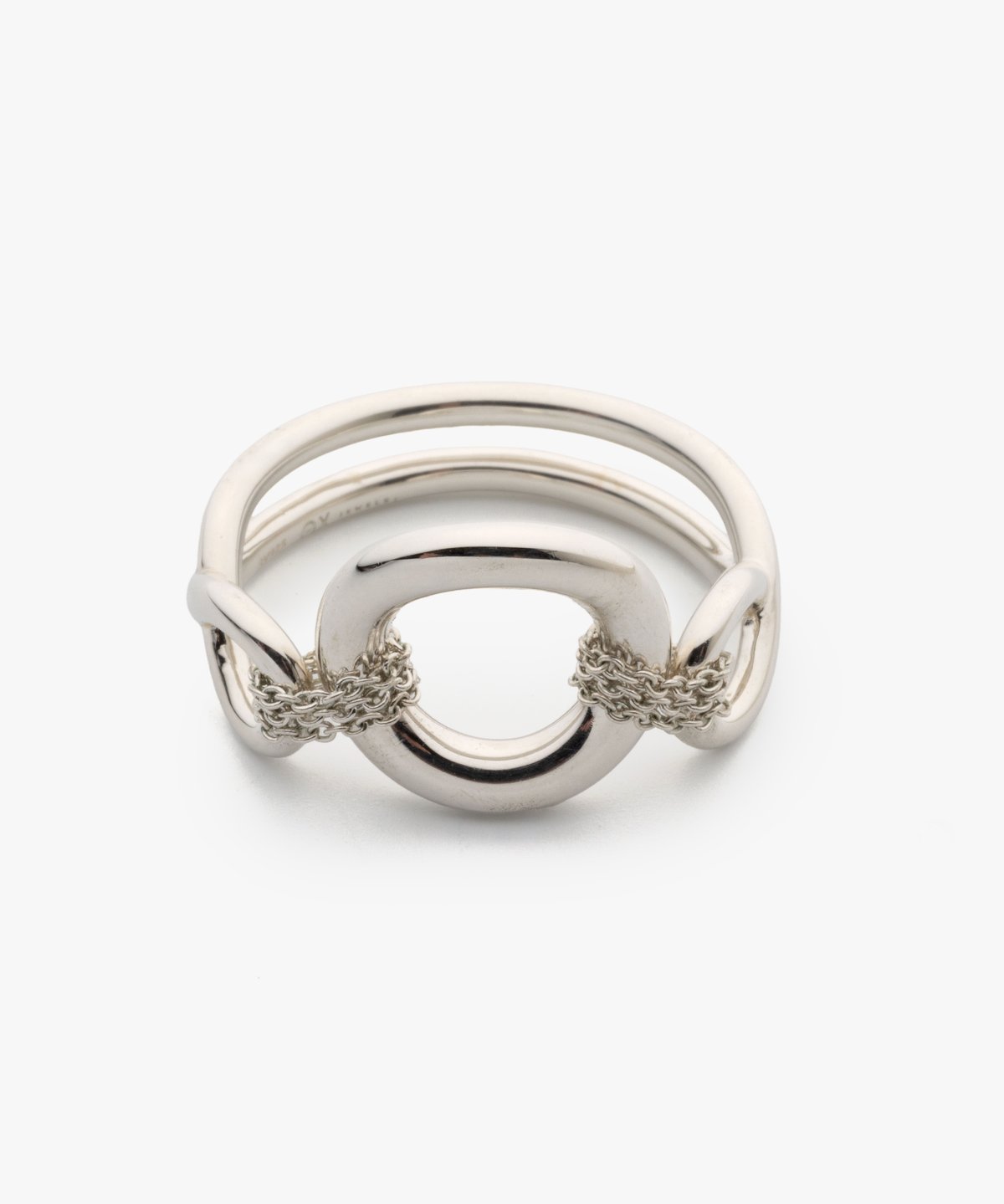 OX JEWELRy Signature “O” Link Silver Ring | MB