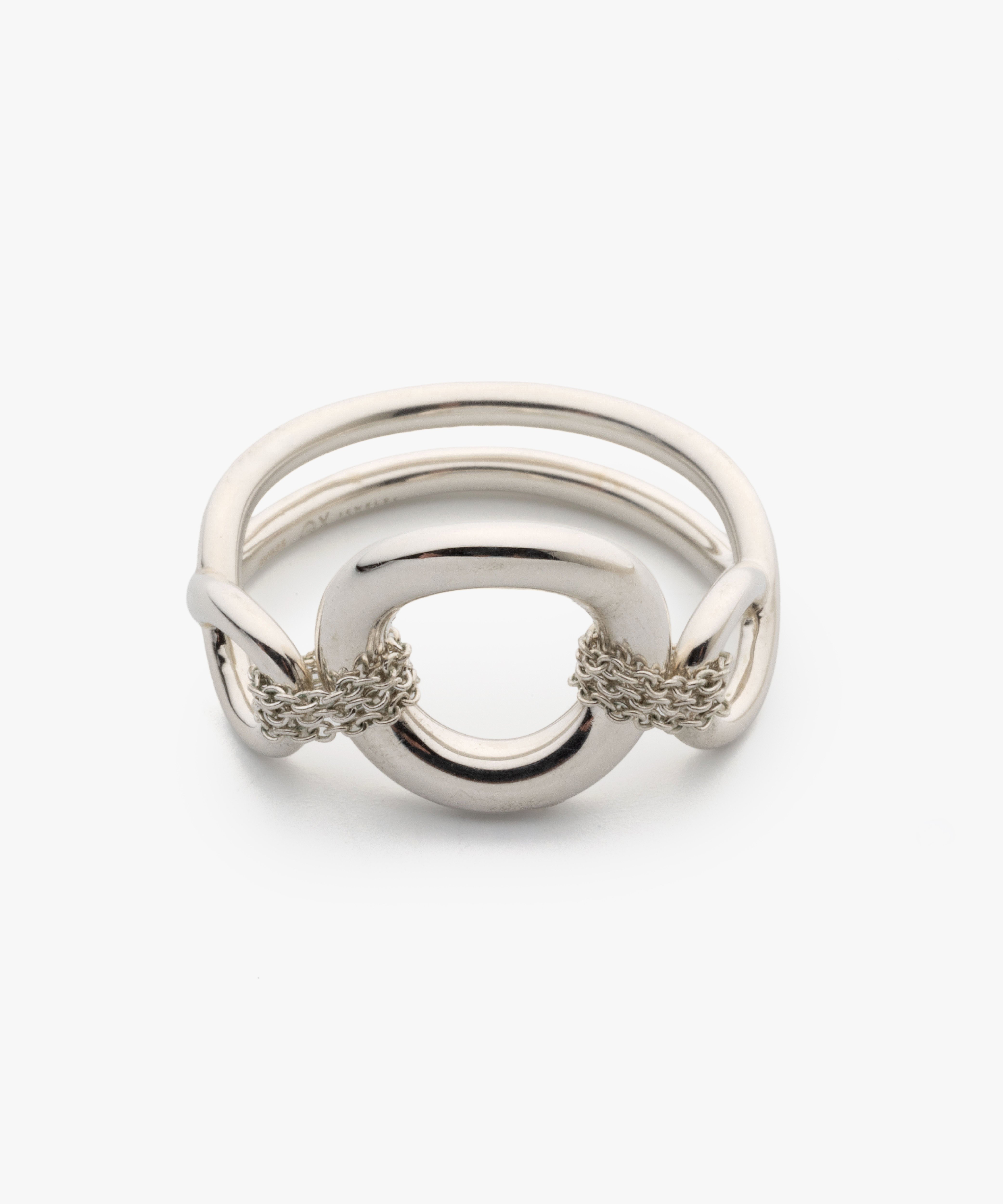 OX JEWELRy Signature “O” Link Silver Ring | MB
