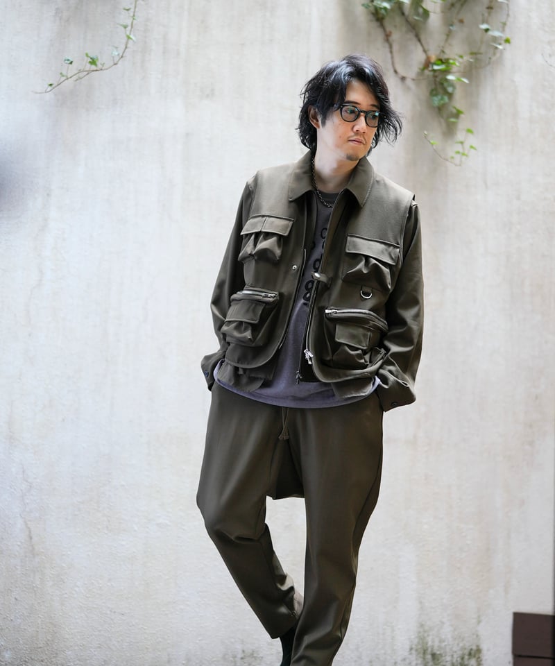 STANDARD WOOLY TWILL SAROUEL SLACKS | MB -there