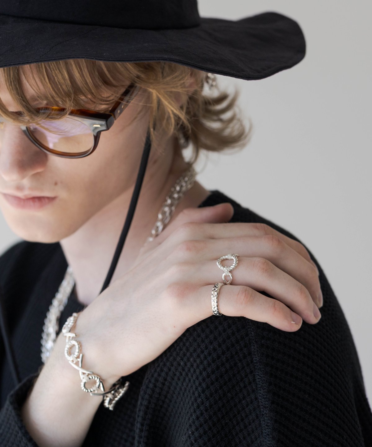 OX JEWELRY Minimal Pinky Ring 2本セット 8/30発売】OX JEWELRy Interlace Silver Pinky Ring