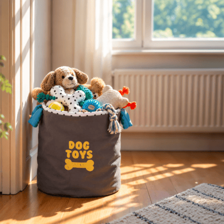 A Place for every little favorite *Dog Toys Basket
