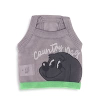 【即納】　Country dogⓇ Mesh Crop Top_Gray