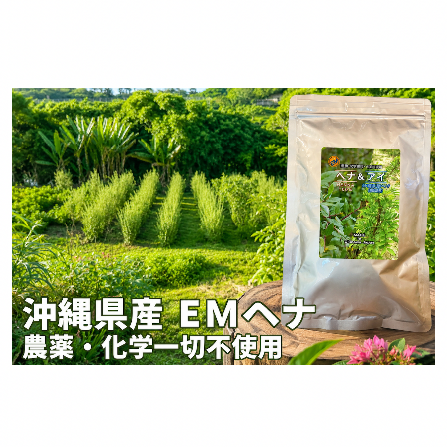 無農薬沖縄県産EMヘナ70g＆ EMアイ（藍）30gセット100g | EMキッチン世田谷