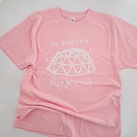 誠光社オリジナルTシャツ　“The Bookstore is a Playground” ライトピンク
