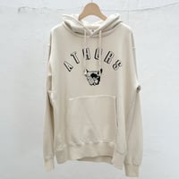 【メンズ】u.m.i sunrise ( ユーエムアイサンライズ)ボストンテリアのプリント フード プルオーバー 「ATHERS」　 Y-1122A