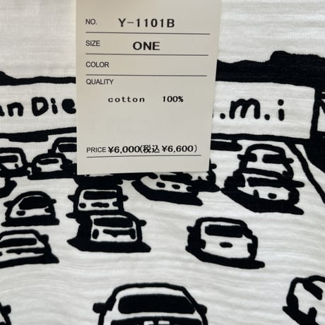u.m.i sunrise ( ユーエムアイサンライズ) 裾カーリング　スラブ 半袖Tシャツ 405SanDiego　Y-1101B