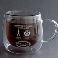 ダブルウォールカップ　350ml /保温・保冷ガラス マグカップ　3DM21-102