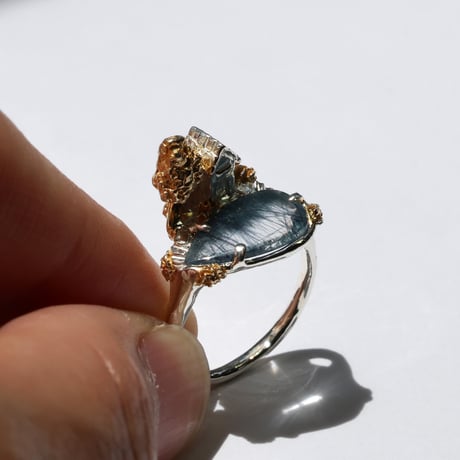 "roca ring gold" ブルートルマリンインクォーツ