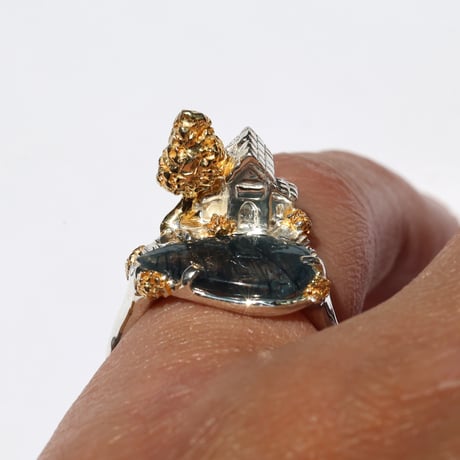 "roca ring gold" ブルートルマリンインクォーツ