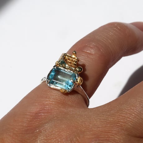 "roca ring gold" スイスブルートパーズ