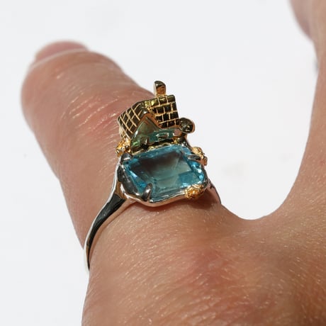 "roca ring gold" スイスブルートパーズ