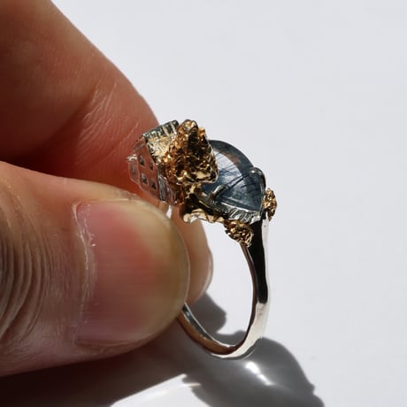 "roca ring gold" ブルートルマリンインクォーツ