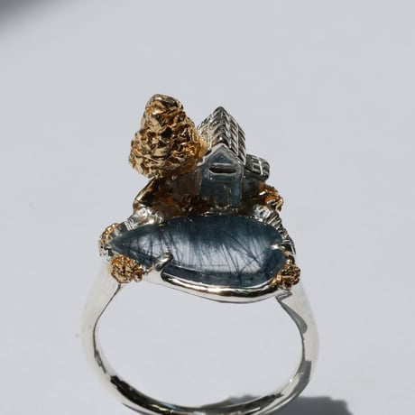 "roca ring gold" ブルートルマリンインクォーツ