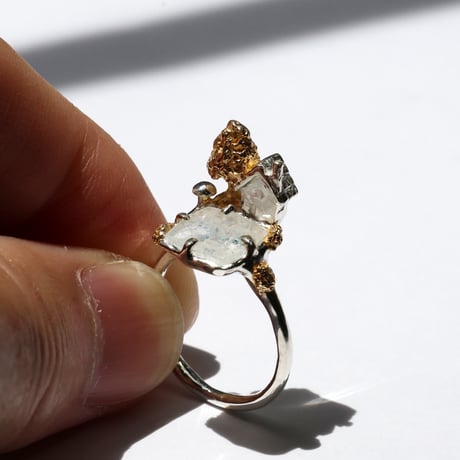"roca ring gold" ギラライトインクォーツ