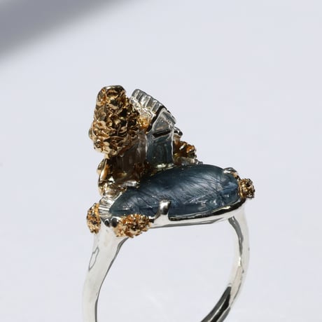 "roca ring gold" ブルートルマリンインクォーツ