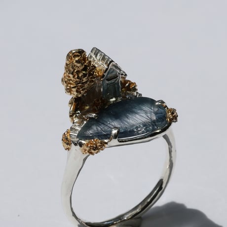 "roca ring gold" ブルートルマリンインクォーツ
