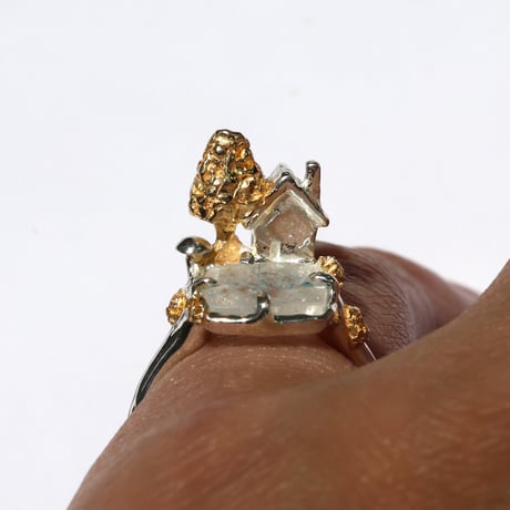 "roca ring gold" ギラライトインクォーツ
