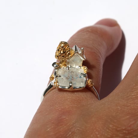 "roca ring gold" ギラライトインクォーツ
