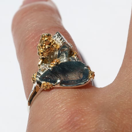 "roca ring gold" ブルートルマリンインクォーツ