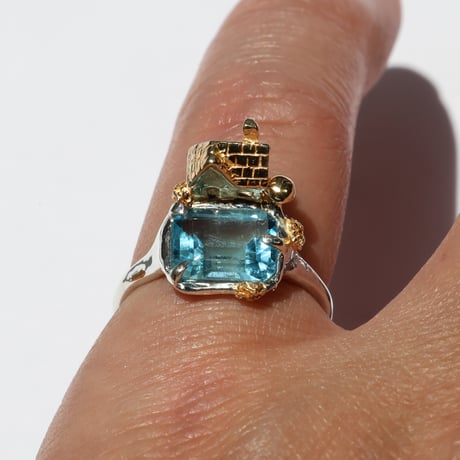"roca ring gold" スイスブルートパーズ