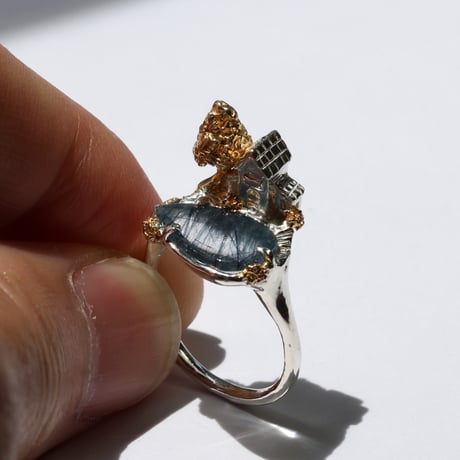 "roca ring gold" ブルートルマリンインクォーツ
