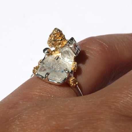 "roca ring gold" ギラライトインクォーツ