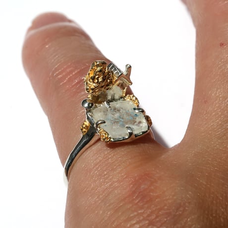 "roca ring gold" ギラライトインクォーツ
