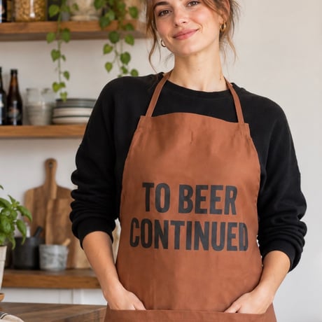 ADULT APRON  " TO BEER CONTINUED”