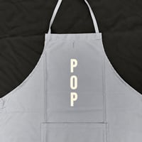 [🌟新発売　]ADULT  APRON ”POP“ APRON (生成りロゴ)GREY COLOR