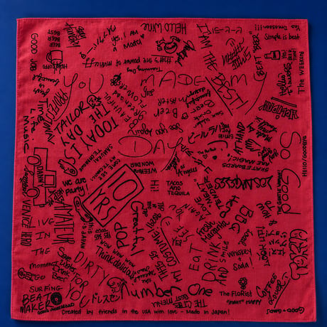 “10YEARS BANDANA “  (RED COLOR) 10B3